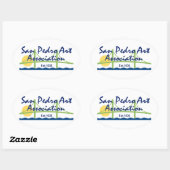 Ovale Sticker (ovale) - Logo SPAA (Feuille)