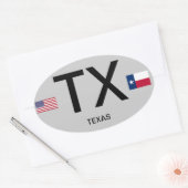Ovale Sticker pare-chocs de style euro Texas* (Enveloppe)