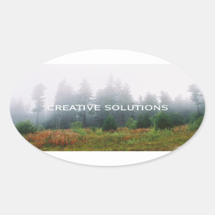 Ovale Sticker photo de la nature de devis