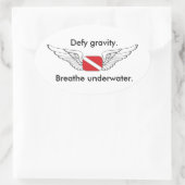 Ovale Sticker Pilotes de plongée (Sac)