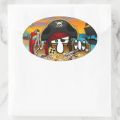 Ovale Sticker Pirate Kilroy Oval (Sac)
