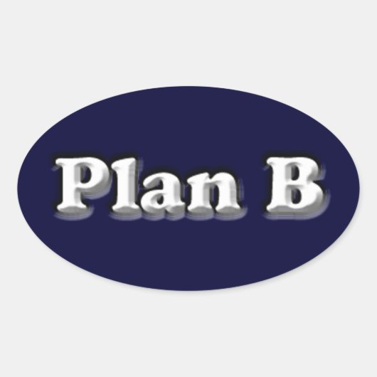 Ovale Sticker Plan B original (Devant)