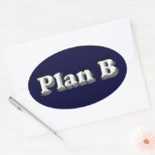 Ovale Sticker Plan B original (Enveloppe)