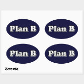 Ovale Sticker Plan B original (Feuille)