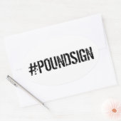 Ovale Sticker #POUNDSIGN (Enveloppe)