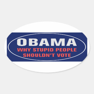 Ovale Sticker pour des gens stupides