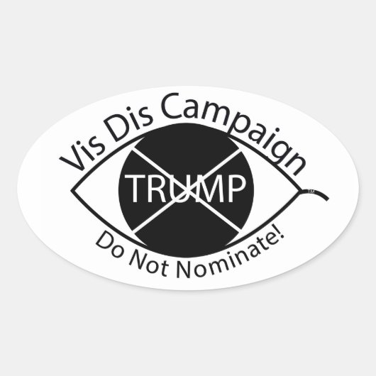 Ovale Sticker pour désobéissance visuelle (Devant)