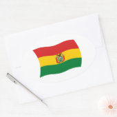 Ovale Sticker pour drapeau de Bolivie (Enveloppe)
