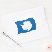 Ovale Sticker pour drapeau de l'Antarctique (Enveloppe)