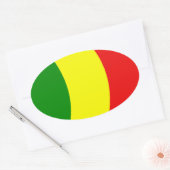 Ovale Sticker pour drapeau du Mali (Enveloppe)