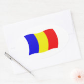 Ovale Sticker pour drapeau du Tchad (Enveloppe)