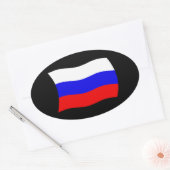 Ovale Sticker pour drapeau russe (Enveloppe)