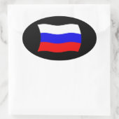 Ovale Sticker pour drapeau russe (Sac)