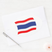 Ovale Sticker pour drapeau thaïlandais (Enveloppe)