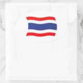 Ovale Sticker pour drapeau thaïlandais (Sac)