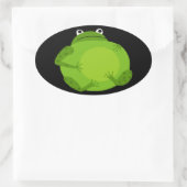 Ovale Sticker pour grenouille grasse (Sac)
