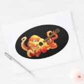 Ovale Sticker pour guitare d'Octopus (Enveloppe)