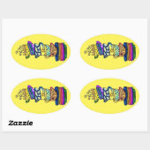 Ovale Sticker pour la coupe de thé (Feuille)