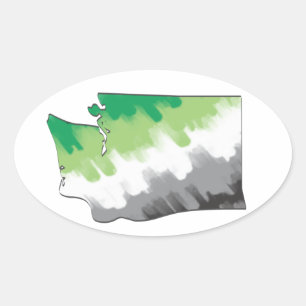 Ovale Sticker pour la fierté Aro de Washington