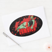 Ovale Sticker pour l'amour pour Zombies (Enveloppe)
