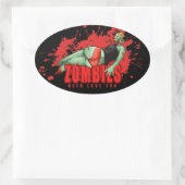 Ovale Sticker pour l'amour pour Zombies (Sac)