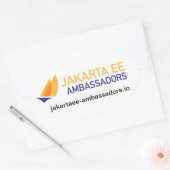 Ovale Sticker pour les ambassadeurs de Jakarta EE (Enveloppe)