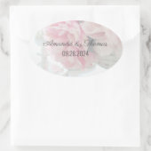 Ovale Sticker pour Mariage Peony (Sac)