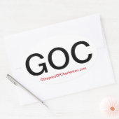 Ovale Sticker pour pare-chocs Charleston — 4 pack (Enveloppe)