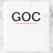 Ovale Sticker pour pare-chocs Charleston — 4 pack (Sac)