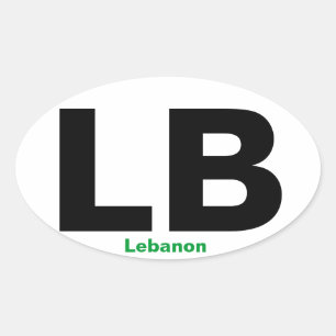 Ovale Sticker pour pare-chocs Lebanon*