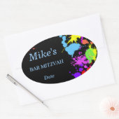 Ovale Sticker pour peinture néon/Étiquette (Enveloppe)