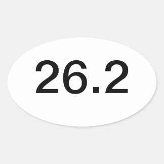 Ovale Sticker pour plombier Marathon 26.2