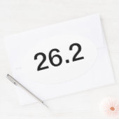 Ovale Sticker pour plombier Marathon 26.2 (Enveloppe)