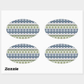 Ovale Sticker pour pull d'hiver (Feuille)