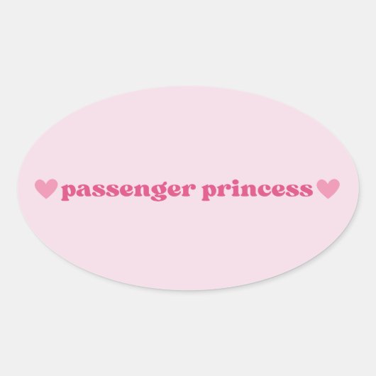 Ovale Sticker Princess - Fun Girl Design (Devant)