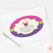 Ovale Sticker promotionnel Cupcake Shop (Enveloppe)
