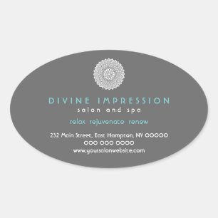 Ovale Sticker promotionnel Impression Divine