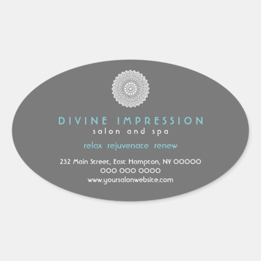 Ovale Sticker promotionnel Impression Divine (Devant)