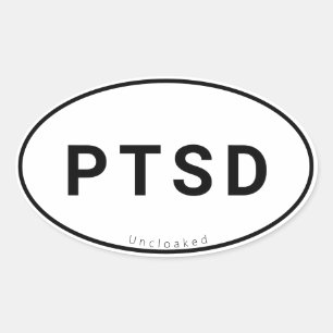 Ovale Sticker PTSD Oval