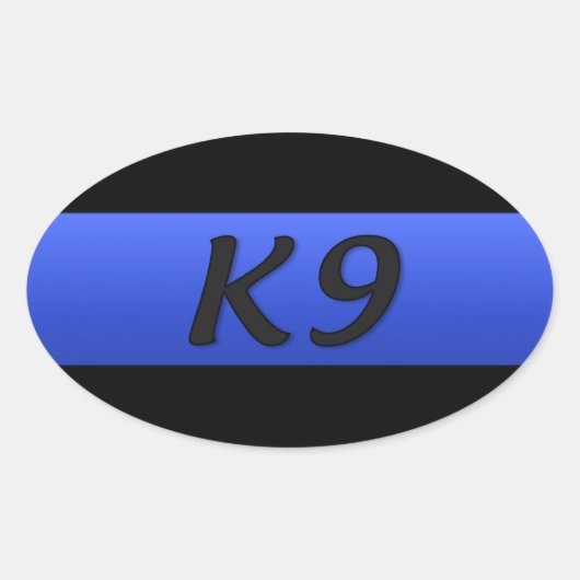 Ovale Sticker rectangulaire K9 (Devant)