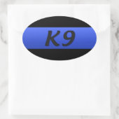 Ovale Sticker rectangulaire K9 (Sac)