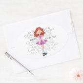 Ovale Sticker Reel Redhead (Enveloppe)
