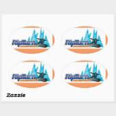 Ovale Sticker RipTurn Snowboard (Feuille)