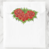 Ovale Sticker rose (Sac)