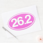Ovale Sticker rose 26.2 (Sticker Marathon complet) (Enveloppe)