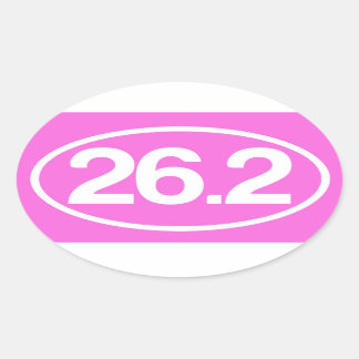 Ovale Sticker rose 26.2 (Sticker Marathon complet)