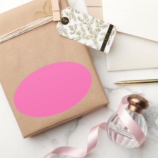 Ovale Sticker rose chaud (Cadeaux)