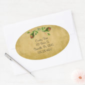 Ovale Sticker Rose de chou (Enveloppe)