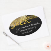 Ovale Sticker Rose du 50e anniversaire (Enveloppe)