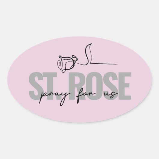Ovale Sticker Rose St. (Devant)